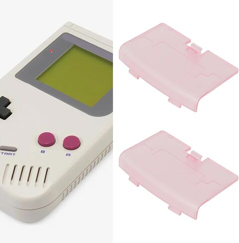 2pcs Game Console Battery Cover Plastic Game Console Case Replacement Battery Cover Compatible with Nintendo Game Boy Pink in Kuwait