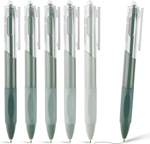 YISAN Retractable Gel Pens,0.5mm,Black Ink,Quick Dry,Fine Tip,Fine Point Aesthetic Pens for Note Taking,Journaling,Office,5 Pcs,Purple Tone,71006 in Saudi Arabia