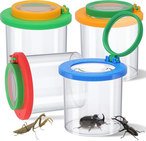 Coopay 32 Pieces Magnifying Insect Box - Bug Viewer, Critter Insect Cage, Container, Bug Catcher Cage, Jar Collecting Kit for Children, Kids Science Nature Exploration Tools in Saudi Arabia