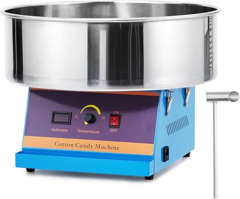 1000W Electric Cotton Candy Machine, Commercial Candy Floss Maker with Stainless Steel Bowl, Sugar Scoop & Storage Drawer, Perfect for Kids' Birthday Parties, Family Gatherings & Home Use - Blue in Saudi Arabia