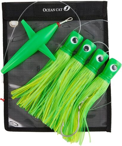 OCEAN CAT Saltwater Trolling Lures Bird Fishing Teaser for Saltwater Fishing Rigged with Hook for Wahoo Tuna Mahi Dolphin Sailfish Marlin in Saudi Arabia