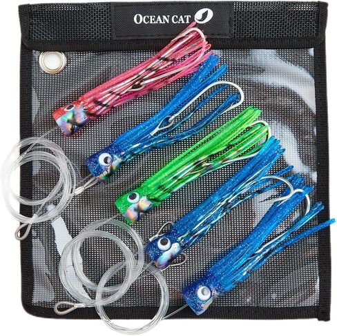 OCEAN CAT Saltwater Trolling Lures Bird Fishing Teaser for Saltwater Fishing Rigged with Hook for Wahoo Tuna Mahi Dolphin Sailfish Marlin in Saudi Arabia