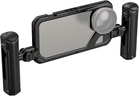 طقم قفص هاتف محمول صغير من SmallRig لهاتف iPhone 15 Pro Max، طقم قفص حامل فيديو متنقل مع مقبض لاسلكي سريع التحرير لتسجيل الفيديو/YouTube/البث المباشر/Vlog - 4393 in Saudi Arabia