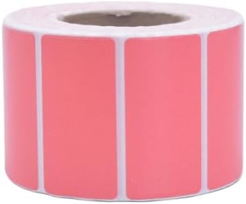 2x1 inches Colored Labels, 1000 Labels per roll, Thermal Printer, writable, 7 Beautiful Colors, Coding, Organization, Crafting. (Pack of 1) (Pink) in Saudi Arabia