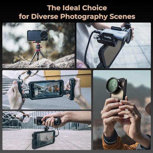 طقم قفص هاتف محمول صغير من SmallRig لهاتف iPhone 15 Pro Max، طقم قفص حامل فيديو متنقل مع مقبض لاسلكي سريع التحرير لتسجيل الفيديو/YouTube/البث المباشر/Vlog - 4393 in Kuwait