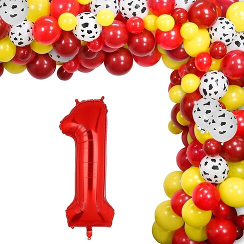 طقم البالون زخرفة البالون جارلاند أكياس - مزرعة البقر حيوانات عيد ميلاد للحيوانات للأطفال in Kuwait