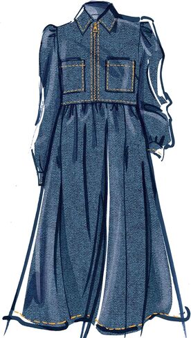 McCall's Misses' Zip Front Dress Sewing Pattern Packet, Design Code M8553, 16-18-20-22-24, Multicolor in Kuwait