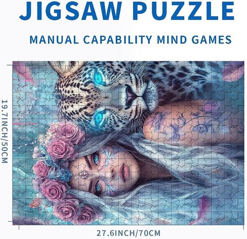 1000 Piece Beautiful African Woman Blends with The Scenery Safari Park Jigsaw Puzzles for Adults Colorful DIY Puzzles for Home Decoration Gifts Family Puzzle Perfect for Game Nights 50×70cm in Saudi Arabia