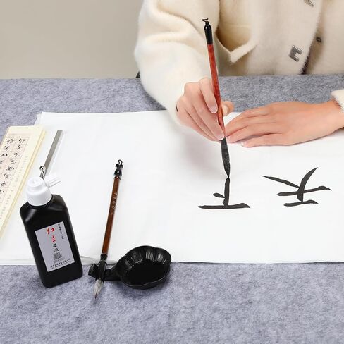 Megrez الصينية حبر الفرشاة الصينية ، حبر Redstar Black Liquid Ink Sumi للكتابة ورسم الخط الياباني ، حبر فرشاة الخط الصيني التقليدي ، 15.8 أوقية (450 مل)/زجاجة in Saudi Arabia