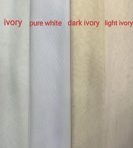Tulle Fabric ، نسيج شبكة ، تول العاج ، تول أبيض لزفاف/فستان الزفاف 3 ياردة (خفيفة العاج) 39 in Kuwait
