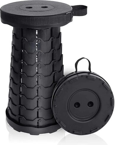 Portable Collapsible stools for Adults-Portable stools for Adults Heavy Duty 300 lbs-Telescoping Stool Foldable-Portable Seating Stool for Home, Camping, Hiking, Gardening (Red/Black) in Saudi Arabia