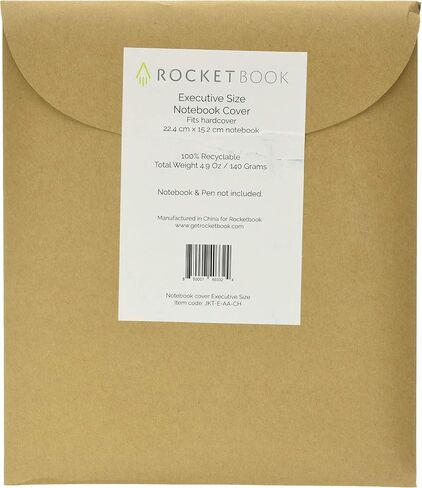 Rocketbook Smart Notebook Cover - 100 ٪ قابلة لإعادة التدوير ، غطاء قابل للتحلل مع حامل القلم ، قفل مغناطيسي وتخزين داخلي - المريخ الرمال تان ، الحجم التنفيذي (6 "× 8.8") in Saudi Arabia