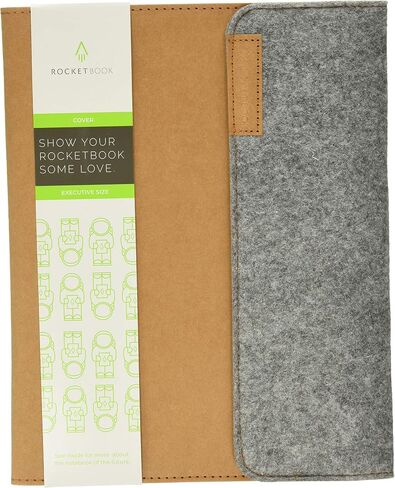 Rocketbook Smart Notebook Cover - 100 ٪ قابلة لإعادة التدوير ، غطاء قابل للتحلل مع حامل القلم ، قفل مغناطيسي وتخزين داخلي - المريخ الرمال تان ، الحجم التنفيذي (6 "× 8.8") in Saudi Arabia