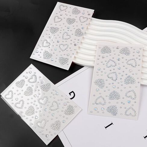 Gem Stickers Jewels for Crafts, Self Adhesive Rhinestone Stickers, Stick on Gems Rhinestones for Crafts, Acrylic Bling Star Stickers, Craft Supplies 3 Sheets(Light Blue-3/6/20mm) in Saudi Arabia