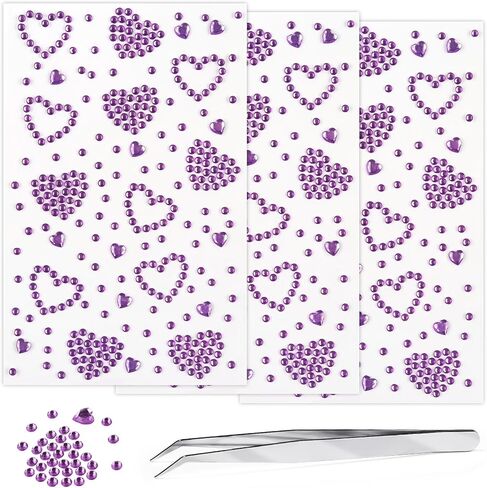 Gem Stickers Jewels for Crafts, Self Adhesive Rhinestone Stickers, Stick on Gems Rhinestones for Crafts, Acrylic Bling Star Stickers, Craft Supplies 3 Sheets(Light Blue-3/6/20mm) in Saudi Arabia