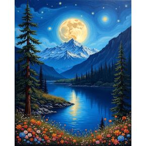 BXXRBX Landscape Paint by Numbers Kit للبالغين- حديقة للطلاء الكبار من أدوات الأرقام ، لوحة مشهد للبالغين رائعة لديكور الجدار المنزلي وهدية 16 × 20 بوصة