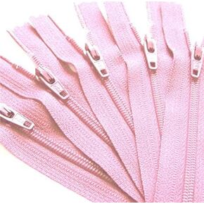 22" #3 Skirt & Dress Nylon Coil Lightweight YKK Closed Bottom Zippers for Sewing Craft & Apparel - Length: 22" Inches - Choose Your Quantity - Color: Baby Pink #513 - Made in The United States (3)
