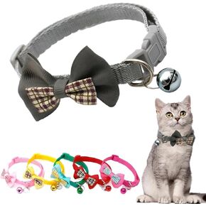 XSMALL DOG ​​COLLAR BOY ، هريرة جرس جرس نايلون القوس التعادل الذكور كات طوق البلاستيك قابلة للتعديل ل XXS XS