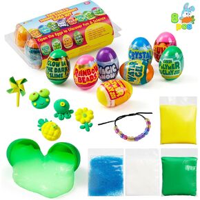 Joyin 8 PCS Easter Science Experience Eggs ، Pitics Pitics Prevility مع مجموعة النشاط العلمي ، وصيد عيد الفصح ، حشو سلة ، مصلحة الحفلات ، هدايا مشروع STEM للبنين والبنات