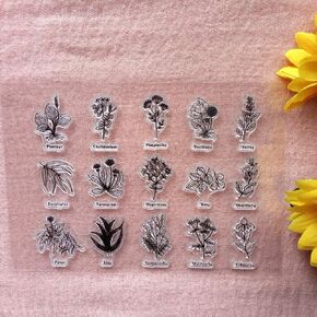 Gawei Plant Indelion Clear Clear Flowers Series Rubber Stamps Silicone Stamp for Card Making Diy Scrapbooking Photo Decorative