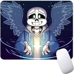 Undertale Sans Indie Video Game Non-Slip Mousepad Gaming Computer Mouse Mouse Pad Desktop Mouse Pad مع حافة مخيط 7.1 × 8.7 بوصة