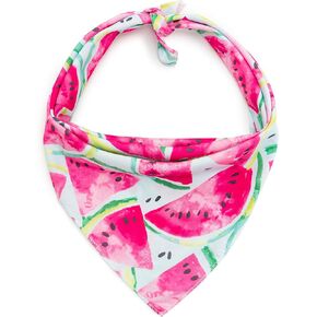 فريدة من نوعها Paws Dog Bandanas 4 قطع من القطن القابل للقطن الأوشحة الكلاب للكلاب والقطط الكبيرة المتوسطة الصغيرة (البطيخ ، كبير (حزمة 4))