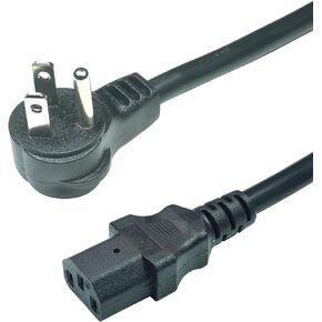6FT Replacement Computer Monitor Power Cord - Low Profile Flat Plug NEMA 5-15P to C13 Power Cord, 10A 125V, 18AWG, Black Replacement Printer/TV/PC 3 Prong AC Power Cord