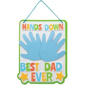Fun Express Father’s Day Handprint Sign Craft Kit - Makes 12 - Craft Gifts for Kids