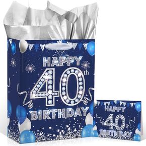 أكياس هدايا عيد ميلاد Yoirrat Blue 60