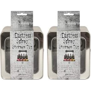 Ranger Tim Holtz - Pray Crate Tin يحمل 12 (حزمة 2)