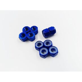 M8 10pcs Nylon Insert Lock Nuts Aluminum Alloy Self-Locking Nuts for RC Airplane FPV Quadcopter Drone Motor Prop Adapter FPV Parts (Blue, M8)