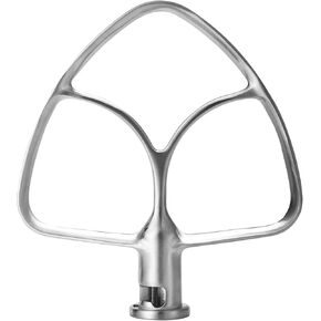 Stainless Steel Flat Beater for KitchenAid 5qt-6qt Bowl-Lift Stand Mixer, Fit for Professional 5 Plus and Professional 600 Seris Mixer K5 KG25 KV25 KP26 KT26, Heavy Duty and Dishwasher Safe