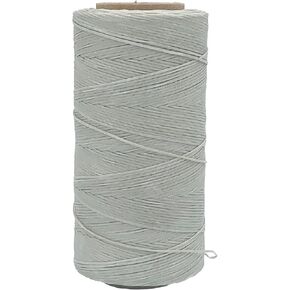 Waxed Leather Sewing Thread 295 Yds 0.8MM 150D Flat Polyester DIY Handcraft Stitching Cord No Knotting (Black S999)