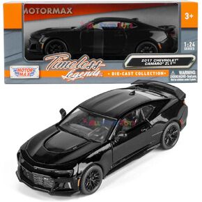 Motormax Toy 2017 Chevy Camaro ZL1 Black Metallic 1/24 Diecast Model Car by Motormax 79351 79351BK