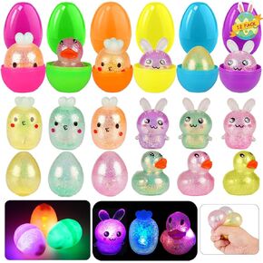 12pack تضيء ألعاب اسفنجي للأطفال ، توهج في ألعاب Squishy Dark for Boys Girls ، وضغط هدايا لتخفيف التوتر ، وصالح الحفلات ، وجوائز الفصول الدراسية