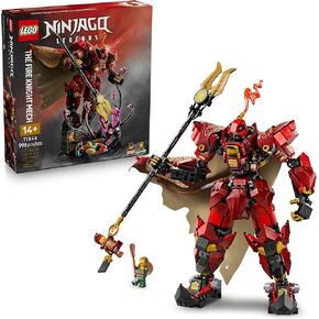 Lego Ninjago The Fire Knight Mech Building Set - مجموعة طراز مع Kai minifigure من الأساطير الوحشية - ديكور غرفة في سن المراهقة - هدية للأولاد والبنات في سن المراهقة ، تتراوح أعمارهم بين 14+ - 71846