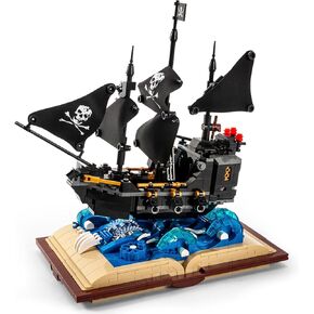 Black Pearl Ship Grimoire Book Building Blocks Toy Set,Gift for Adults and Kids (919pcs)