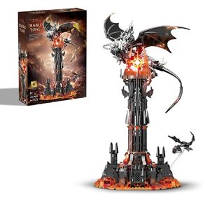 أفكار البناء Dark Tower Castle مجموعة مع كتلة خفيفة ، هدية جمع للبالغين والأفلام ، مجموعة بناء الهندسة المعمارية STEM ، لعبة رائعة للأطفال 8-14 (997 PCS)