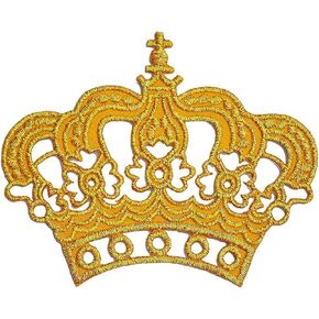 Golden Crown Progroidered الحديد على بقع زين قمصان القمصان سترات من الفساتين Sweatshirts تماثيل DIY