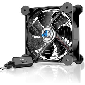 120mm USB Fan, USB Computer Fan with 3 Speed Switch 5V USB Powered 2000 RPM 120mm Case Fan Desk PC Fan for Server Cabinet Receiver Xbox Greenhouse TV Router DVR PlayStation Doorway