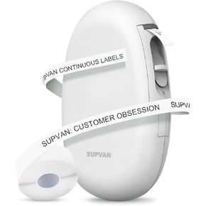 SUPVAN E10 Label Maker Portable Thermal Handheld Label Makers for Organizing, Compatible with Android & iOS, Bluetooth Wireless Mini Labelmaker for Home Office Storage White