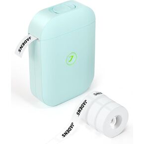 JADENS JD-11 Label Maker Machine, Handheld Wireless Bluetooth Label Printer, Three Tapes-Included, No-Ink Required, with Assorted Templates for Efficient Organization (Green)