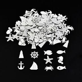 100 PCS غير مكتملة من محيط المحيطات بحر المحيطات القاطعات حياة سلطعون نجم البحر الفارغ