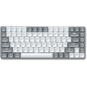Satechi SM3 Mechanical Keyboard,108 Keys Full Size Keyboard with White LED Backlit, Wired and Bluetooth Keyboard for Mac and Windows - Light Gray/White
