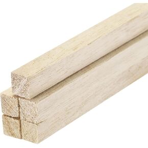 عصي خشبية مربعة Meccanixity ، 10 "x5/16" x5/16 "قضيب DOTEL غير مكتم