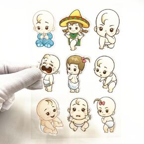 9pcs Baby Baby Baby Girl Clear Clear For Card Making Decoration Diy Scrapbooking ، الأطفال اللطيفون الجميلون السيليكون جميل ختم شفاف ختم واضحة لزخارف الألبوم.