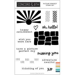 Concord & 9 - مجموعة طوابع مثالية للصور - 14 طابعًا لصنع البطاقات ، وسرقة القصاصات والورق.