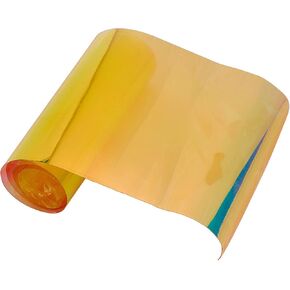 Gorgecraft 40 "X8" PVC ورقة ثلاثية الأبعاد شفافة قزحيات الأوبال لفة فينيل قوس قزح لامع لامعة النسيج الليزر رقائق ليزر لقطاعات الحرف الأحذية النافذة خياطة النافذة (الأزرق)