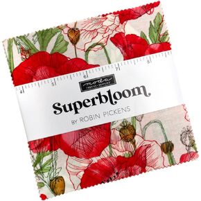 Superbloom Charm Pack by Robin Pickens; 42 5-inch Precut Fabric Quilt Squares