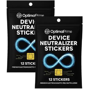 Optimal Prime Device Neutralizer Stickers - Shielding Stickers for Phones, Tablets, Laptops, and WiFi Devices | for Home and Office Protection | 24 Pack